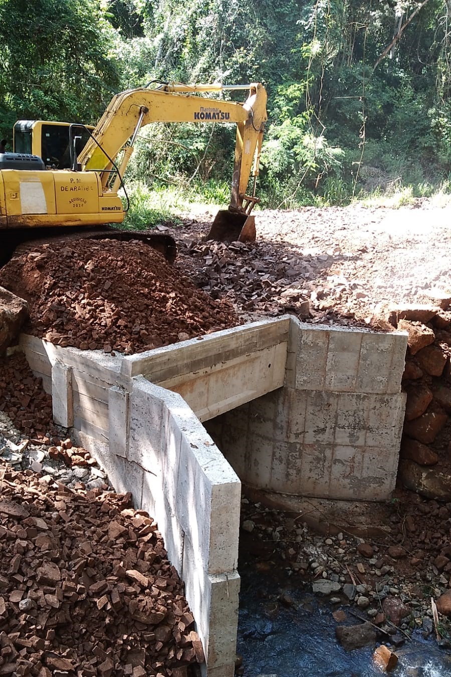 Avançam trabalhos de construção e ampliação de pontes no interior de Aratiba