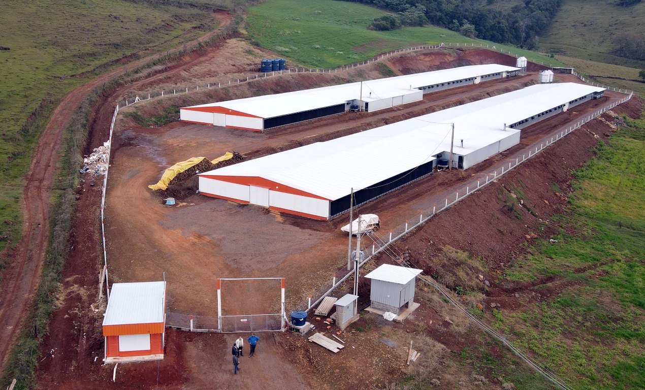 Novos aviários terão capacidade de alojar mais de 120 mil aves em Aratiba