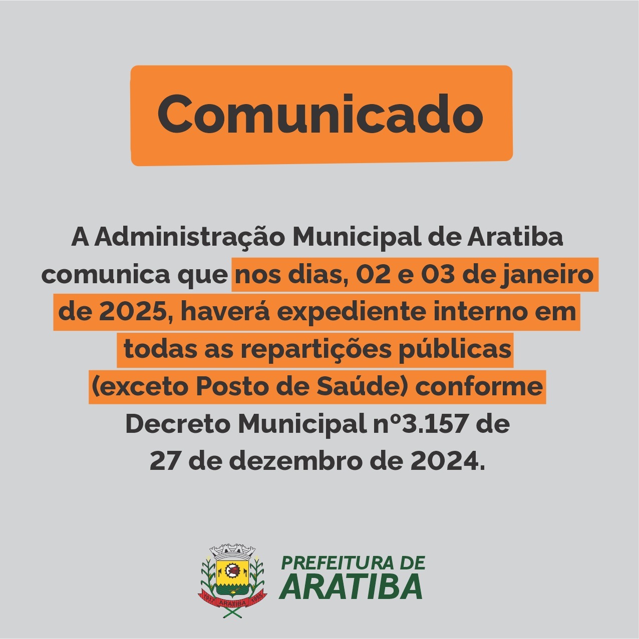 Comunicado expediente interno