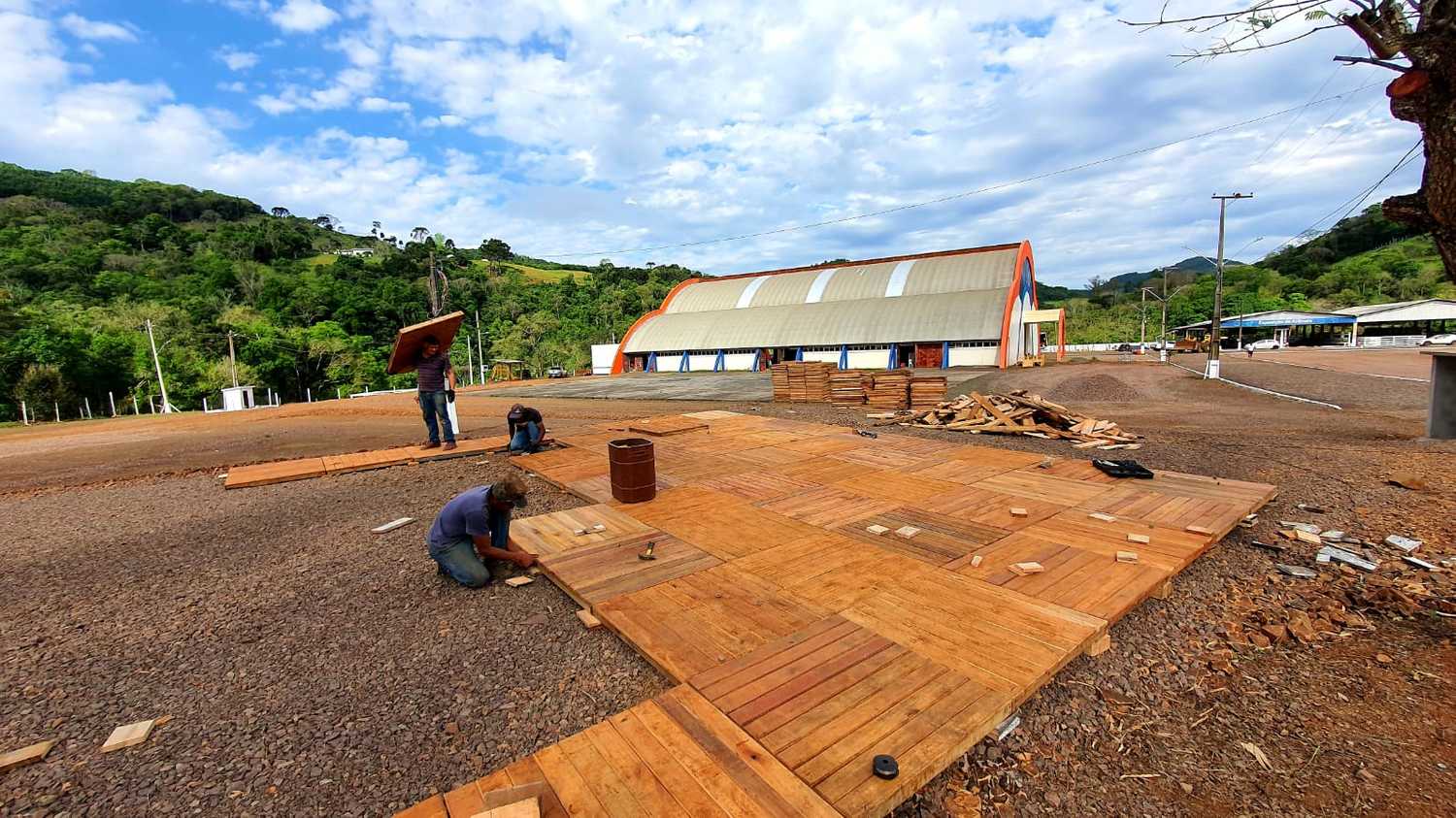 Parque de eventos de Aratiba começa a receber estruturas para a Expoara 2023